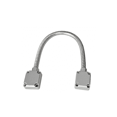 Flexible Silver CCTV Cable Connector with Two Mounting Boxes for Secure Installation