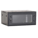 Black data rack enclosure with transparent front door key lock for CCTV racks and enclosures