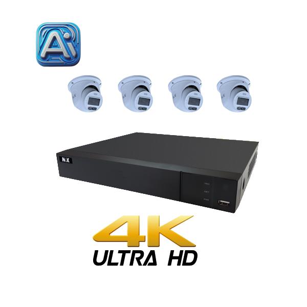 NYX CCTV Kits including a 4K DVR and four cameras, cctv kits for sale australia
