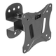 Black adjustable metal monitor mount for CCTV with multiple mounting holes and secure support bracket