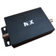 Black NYX branded CCTV video transmission equipment device with coaxial connectors for video signal transfer