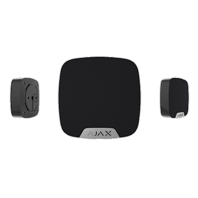 Ajax home siren black for enhanced security with loud alarm and sleek design
