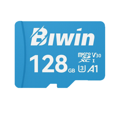 128GB Biwin SD card designed for high-speed data transfer and storage for devices