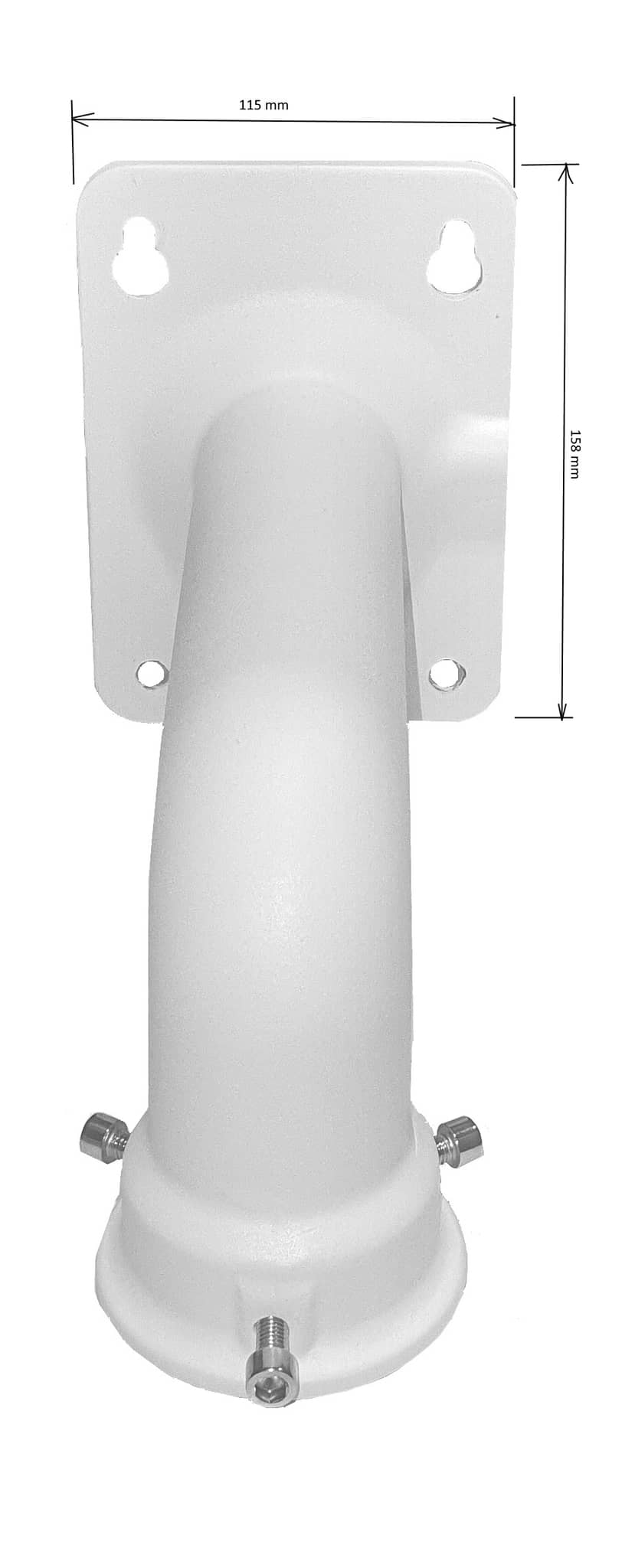 White mounting bracket for NYX 8MP 25x PTZ Camera with adjustable angles for easy installation