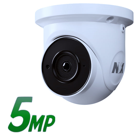 NYX HYP5-28F TVI camera white dome security camera with 5 megapixel resolution