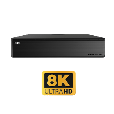 NYX IPX-C64 NVR Australia black surveillance recorder with 8K Ultra HD support