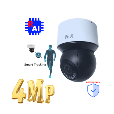 NYX IPZ4 security camera PTZ with 4MP resolution and smart tracking for enhanced surveillance