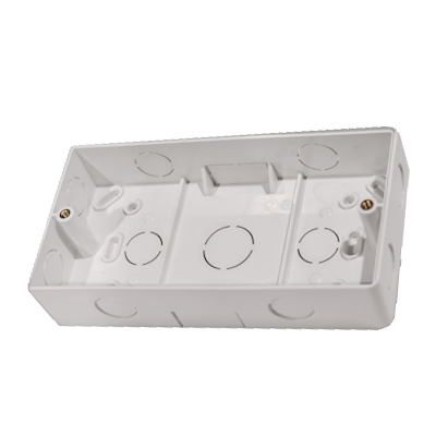 NYX JB Multistation mount white rectangular electrical junction box with multiple knockout holes