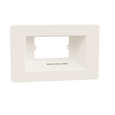 White recessed GPO outlet wall plate for clean and organized electrical connections