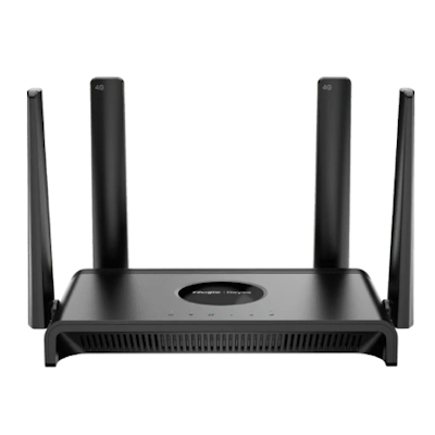 Ruijie RG-EW300T Wireless Access Point with four antennas for improved Wi-Fi coverage