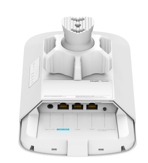Back view of RG-EST350G wireless bridge with multiple ports for efficient network connectivity
