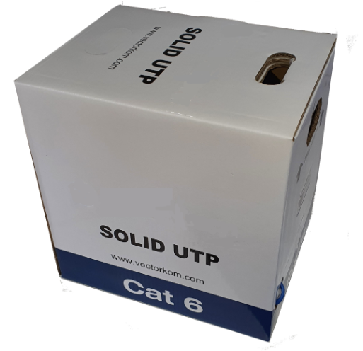 Box of Cat 6 solid UTP network cable with carrying handle from My Store