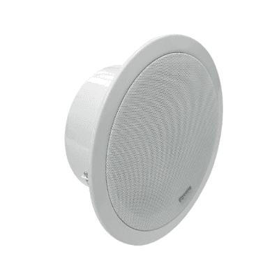 T15 ceiling IP speaker in white designed for high-quality sound in various environments