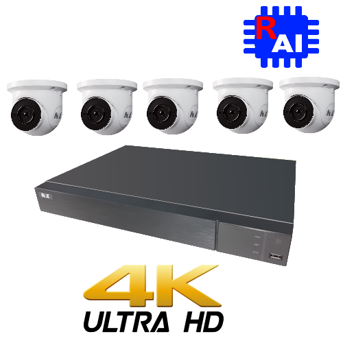 KIT NYX IP-X8P1+-3TB + 5X 6MP IPD6-28FIQ+ AI Cameras